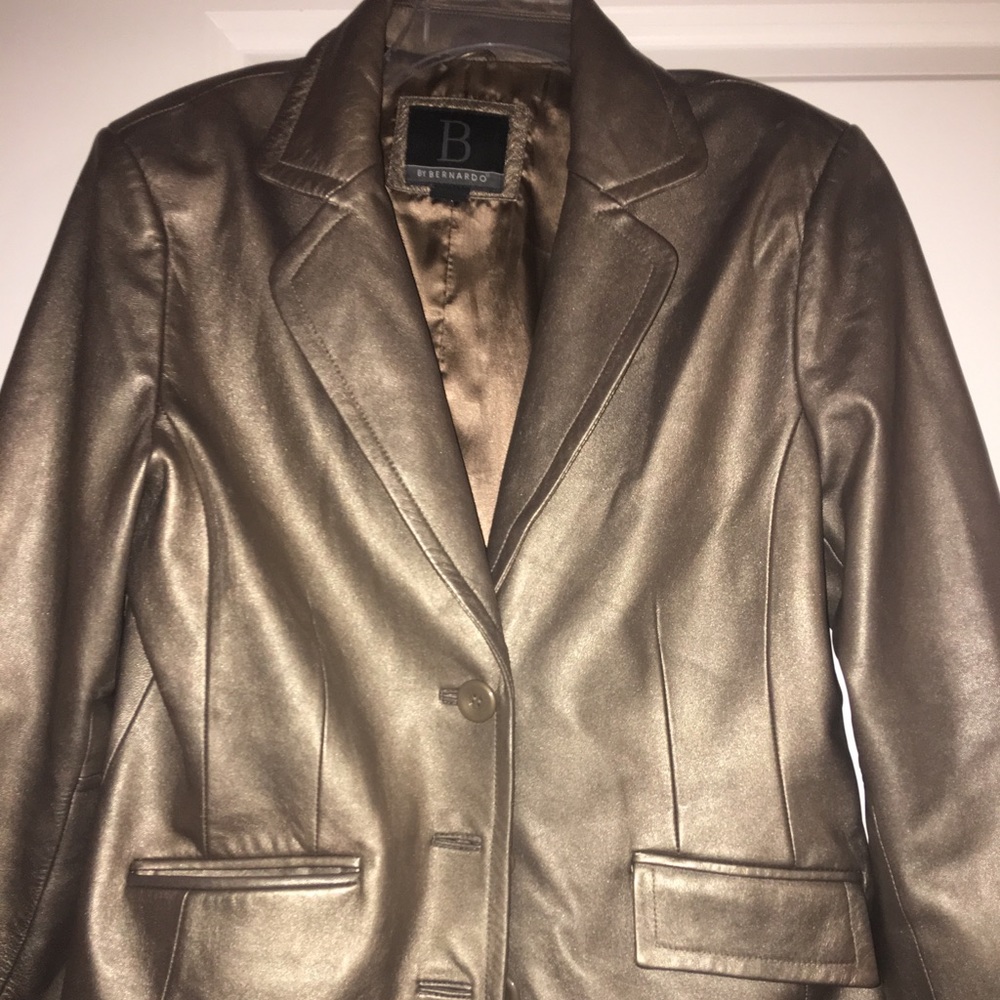 Gold Leather Jacket